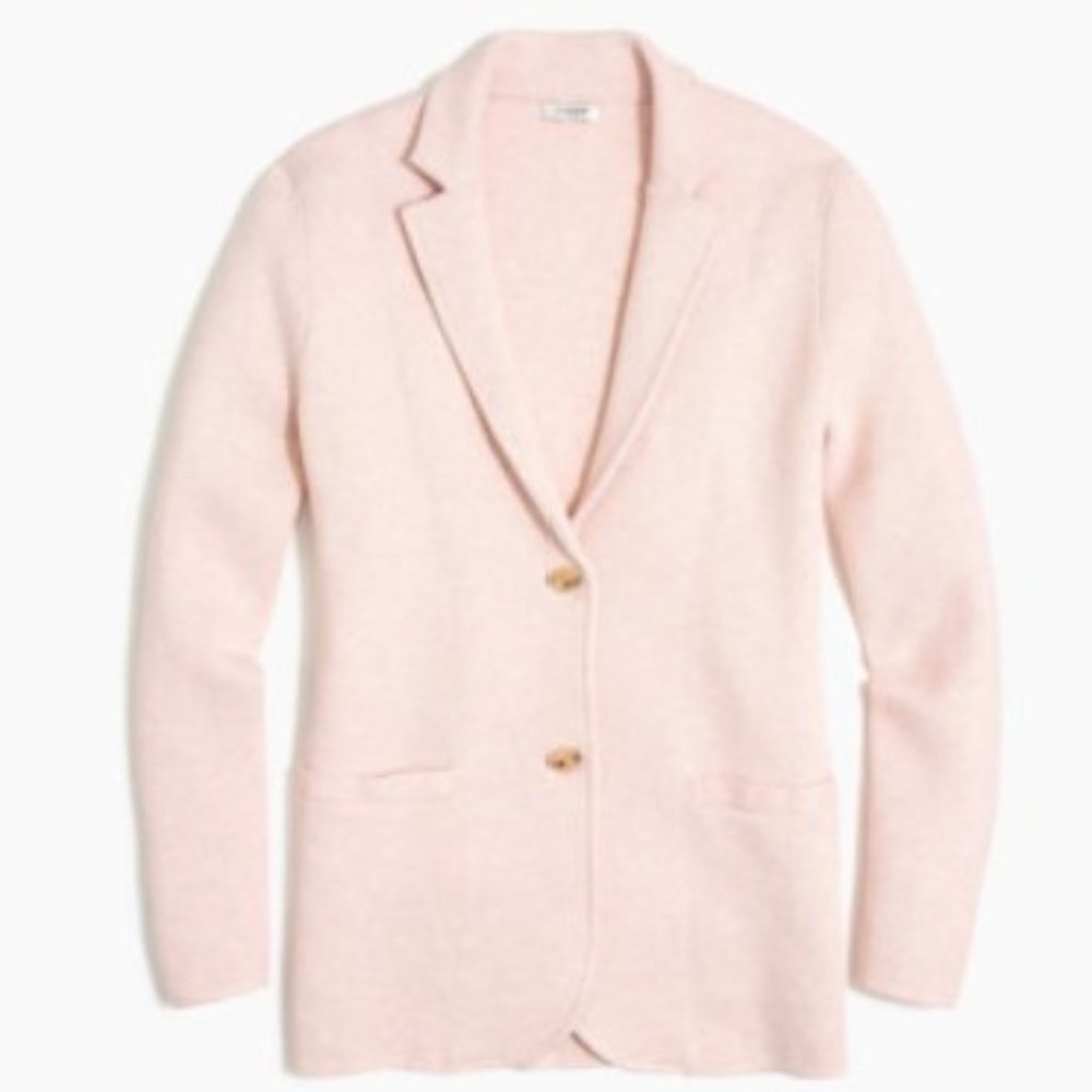 J Crew Large Pink Sweater Blazer